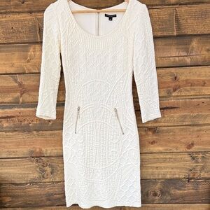 Alberto Makali Cream Long Sleeve Dress